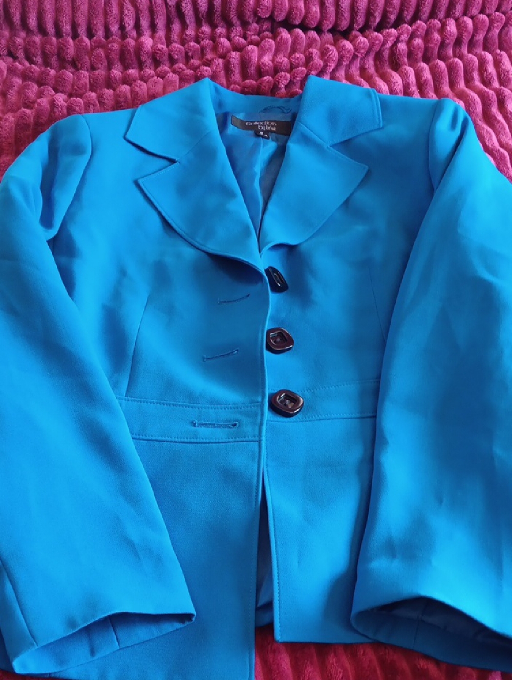 Le Suit Women's Tailored Blazer in Bright Blue